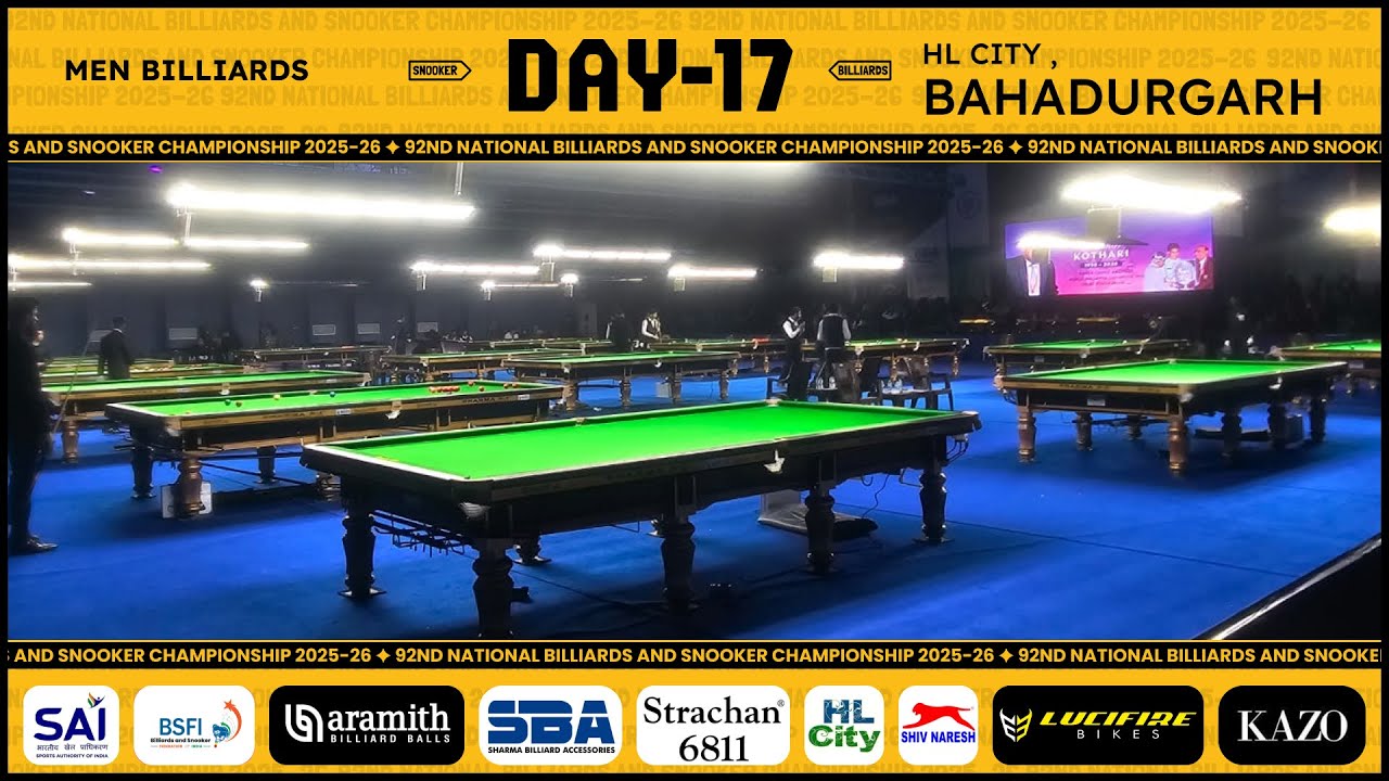 SOURAV KOTHARI VS RAYAAN RAZMI || SF-BILLIARDS || 92nd SBA National Billiards & Snooker Championship