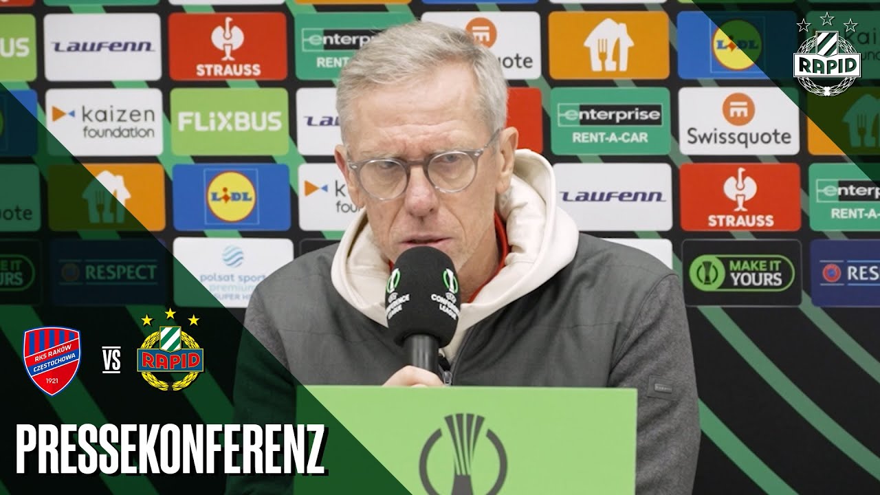 Pressekonferenz nach dem Spiel gegen Rak&oacute;w