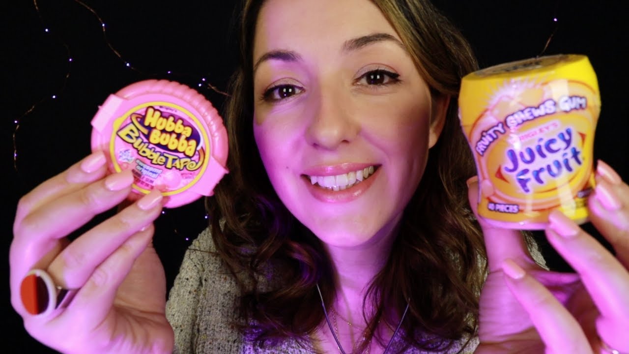 ASMR Türkçe | KULAKTAN KULAĞA SAKIZ SESLERİ | Amerikan Sakızlarını Denedim |Yüze Dokunma Gum Chewing