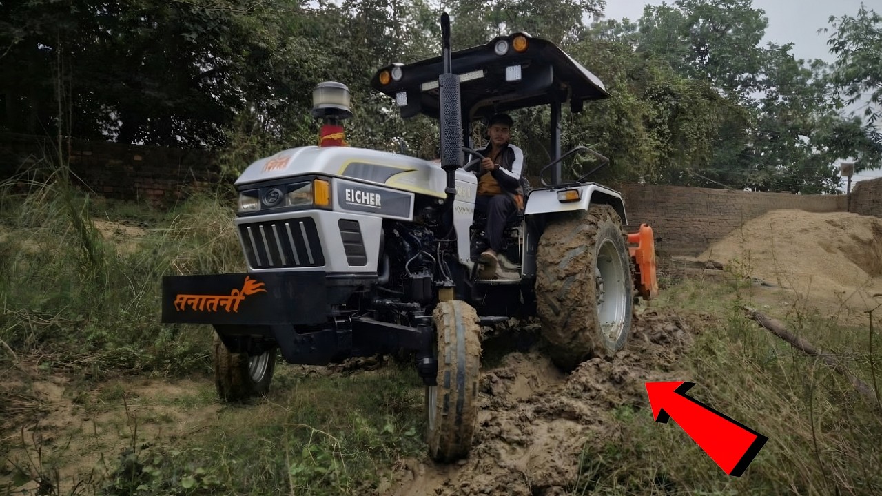 Real Life Cold Air & a Running Tractor Rotavator 