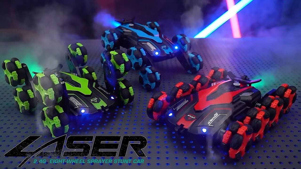Rc Car Eight Wheel Drift Spray Stunt Car Rc Deformation Climbing Car 360&deg; Rotating Car Toy