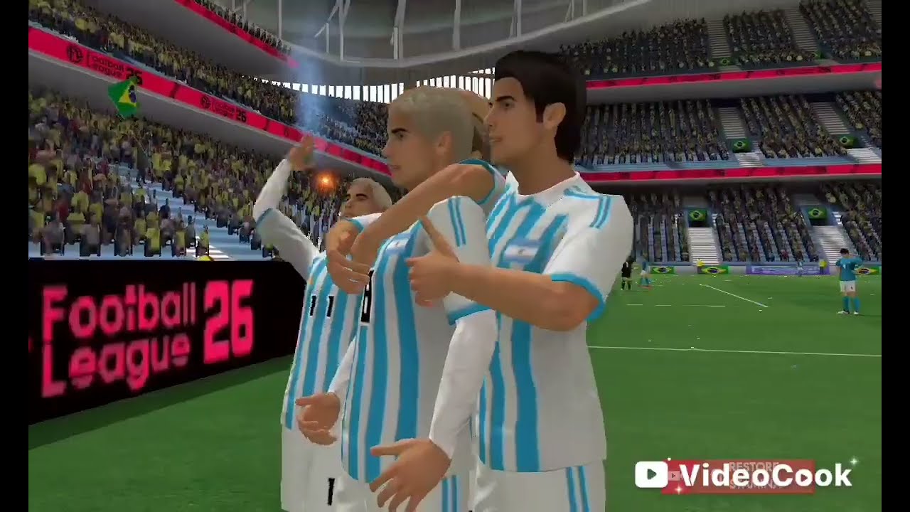 Football League 2026 Gameplay : Argentina vs Brazil Friendly Match 💥