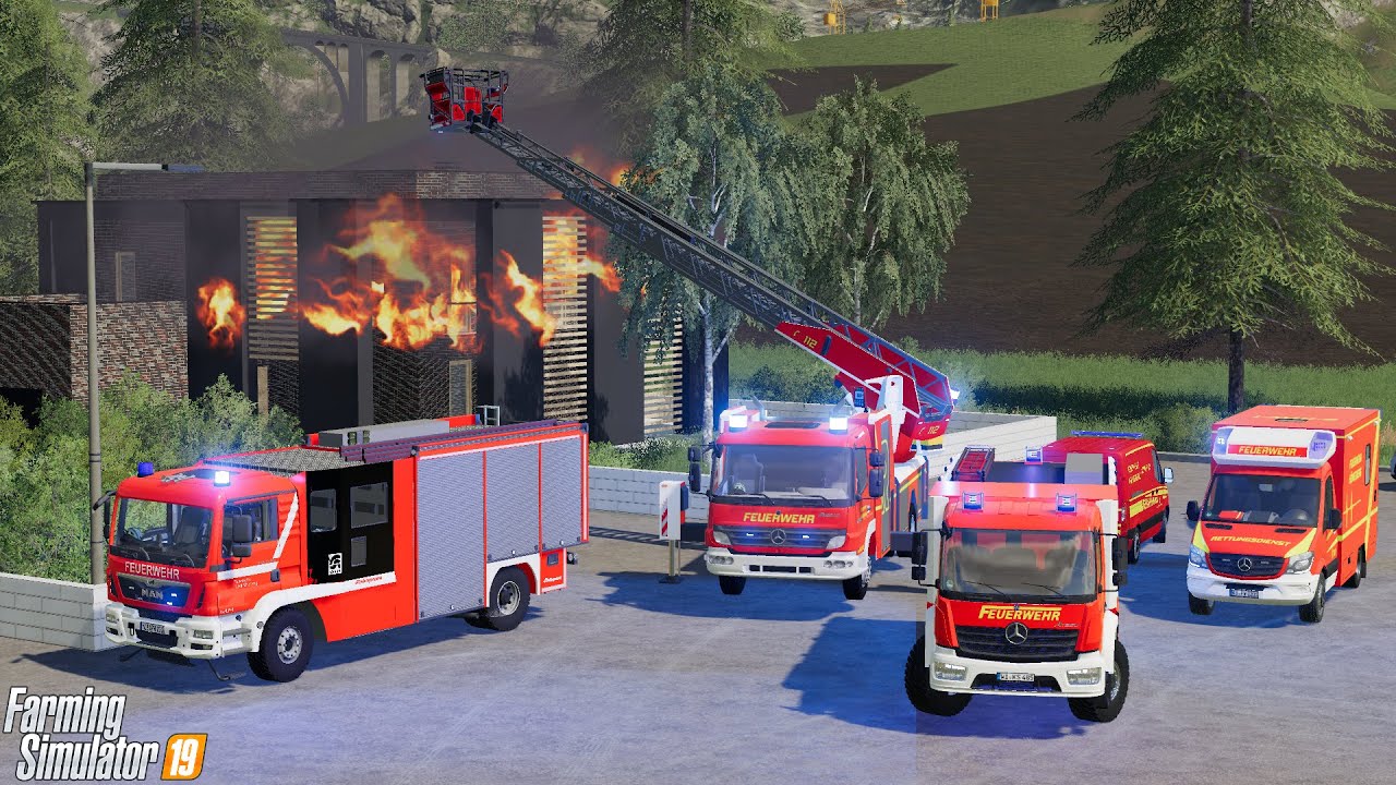 LS19 - LUXUS Villa am Händler wurde angezündet! Feuerwehr Einsatz Woche!