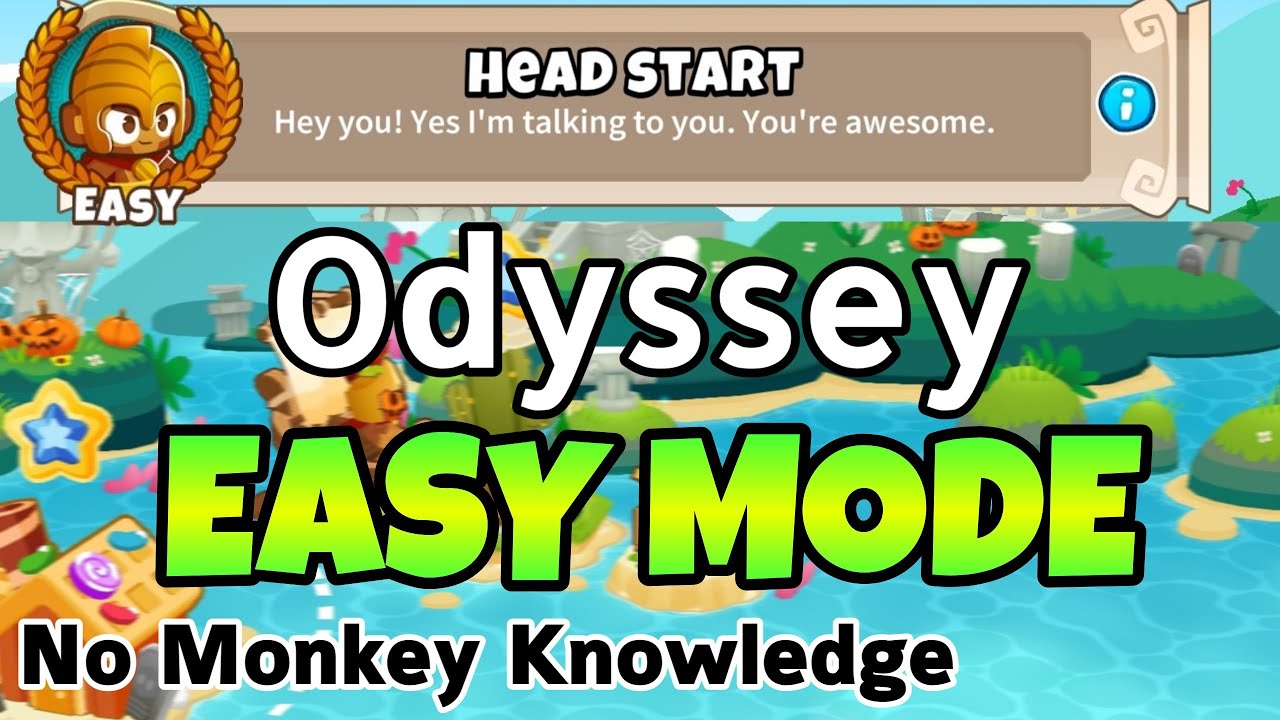 BTD6 Odyssey - Easy Mode || No Monkey Knowledge || Tutorial / Guide (Head Start)