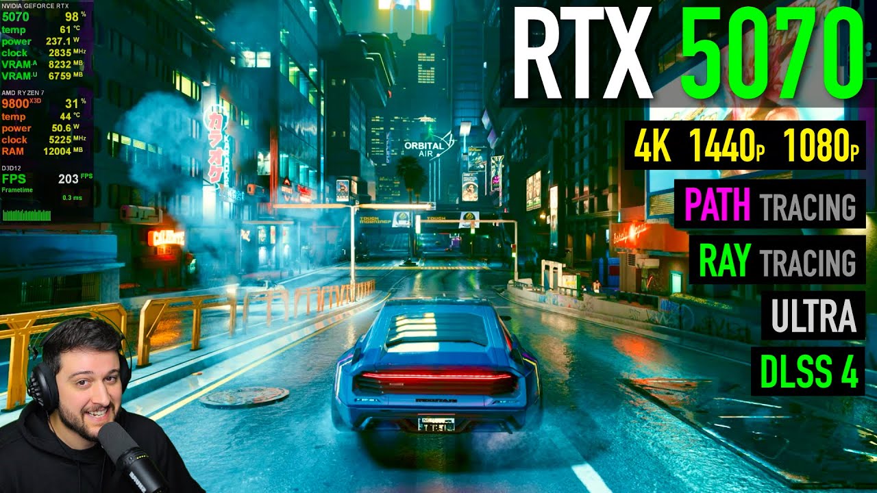RTX 5070 - Cyberpunk 2077 - Ultra, Ray Tracing & Path Tracing Tested!