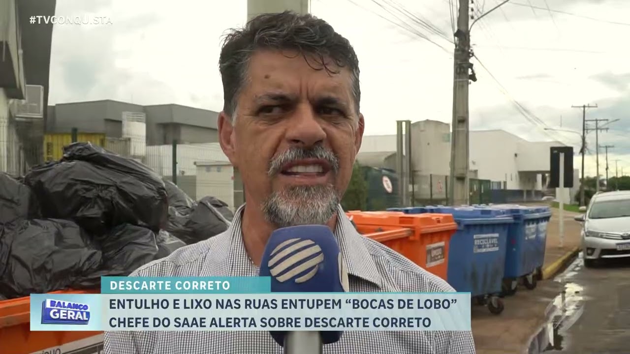 SAAE alerta: lixo no asfalto causa entupimento em bocas de lobo em LRV