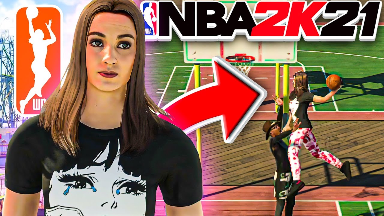 *CONTACT DUNKS* WITH A FEMALE MY PLAYER ON NBA2K21 CURRENT GEN