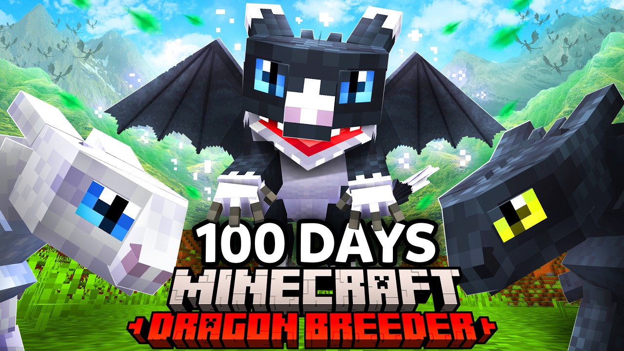 I Survived 100 Days as a DRAGON BREEDER in How To Train Your Dragon Minecraft Hardcore!