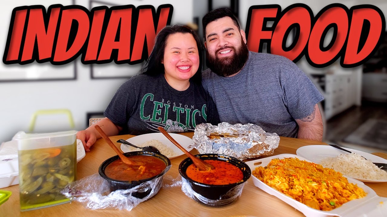 INDIAN FOOD MUKBANG (CHICKEN BIRYANI, NAAN, BUTTER CHICKEN, MANGO CHICKEN CURRY) 먹방 EATING SHOW!