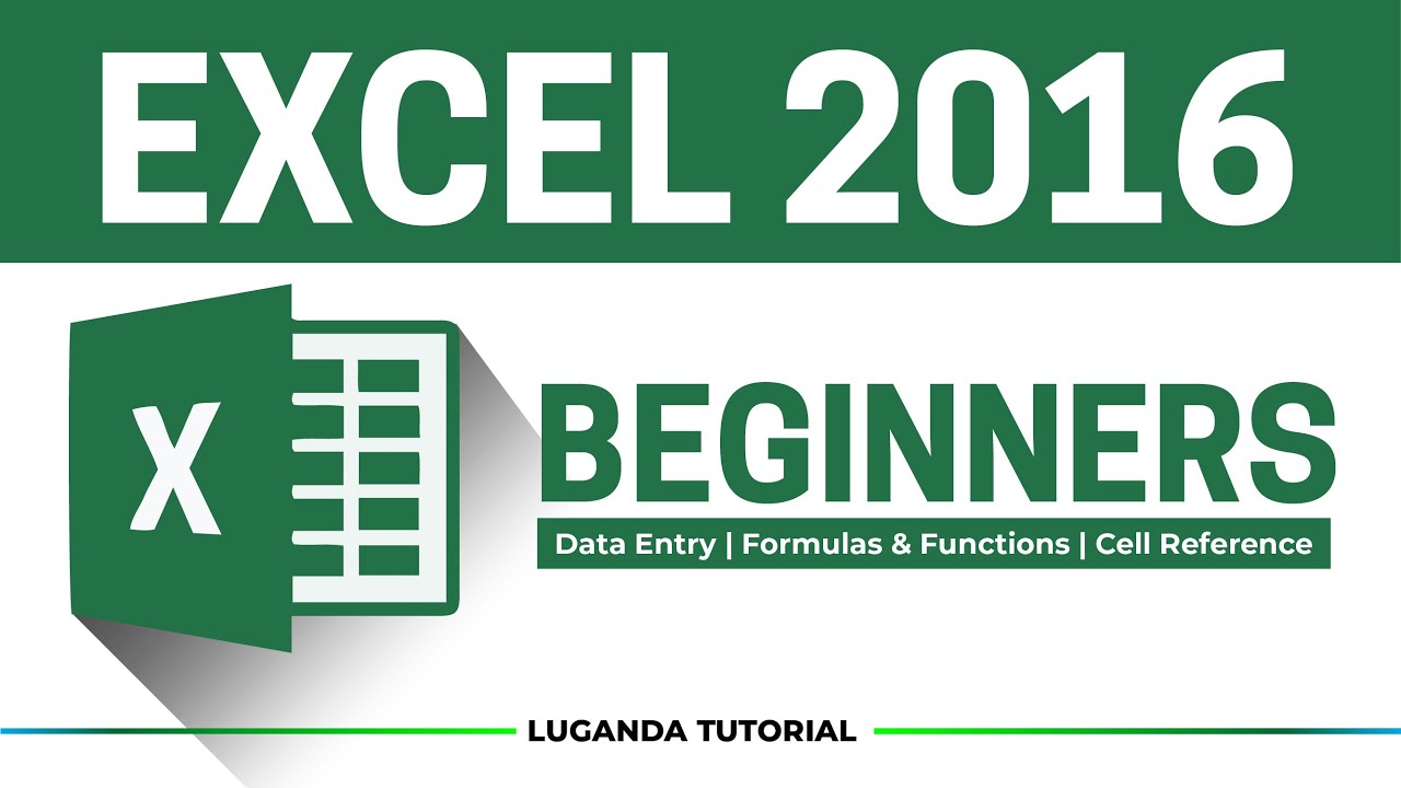 EXCEL 2016 For Beginners || Luganda Tutorial