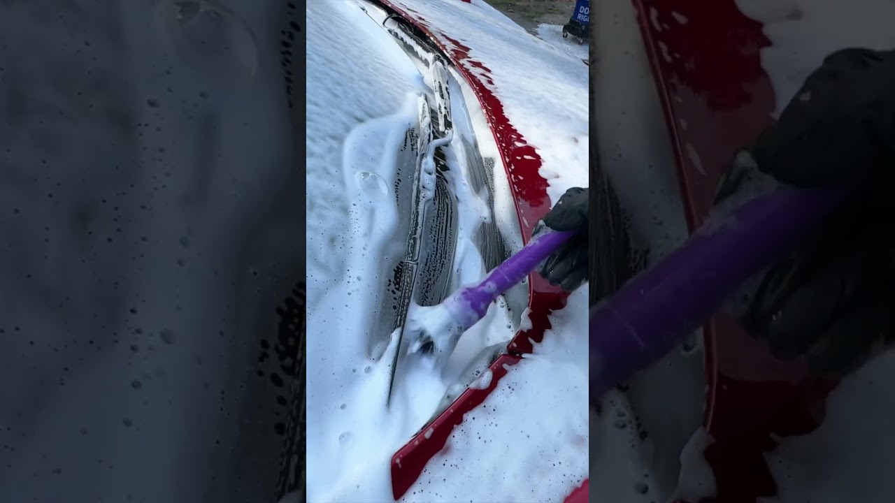Corvette Stingray Gets A Foam Town Deep Clean Decon Wash!
