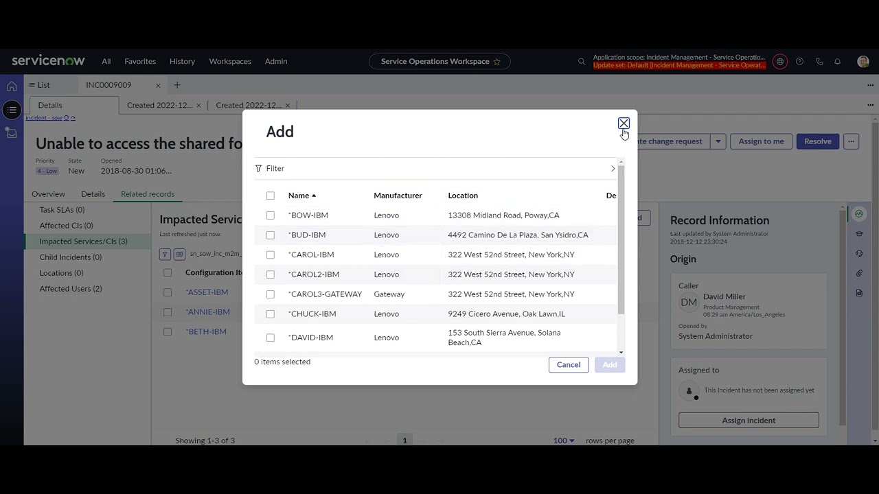 Creating a UXF Client Declarative Action in ServiceNow Service Operations Workspace (Add button)
