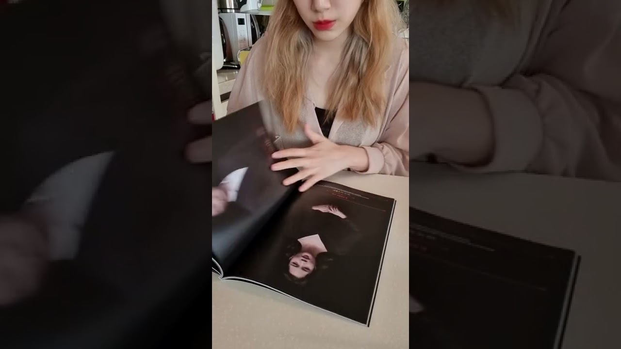 ASMR page turning magazine , program book [finger licking]