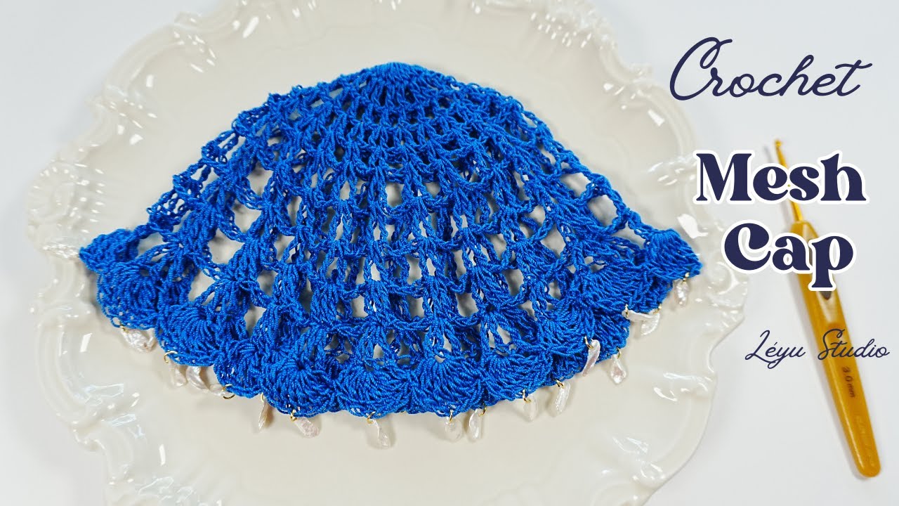 Dreamy Crochet Mesh Hat with Pearls | Summer DIY Tutorial
