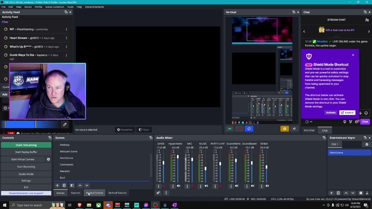 Aitum Vertical OBS Plugin for easy and quick Tiktok and Shorts videos