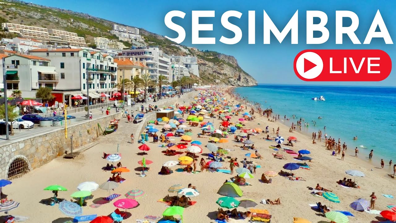 🔴 DIRETO SESIMBRA Portugal LIVE Exploring Sesimbra BEACH and CENTRE