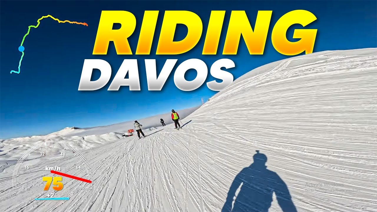 4K Fat Snowboarder in Davos, Switzerland
