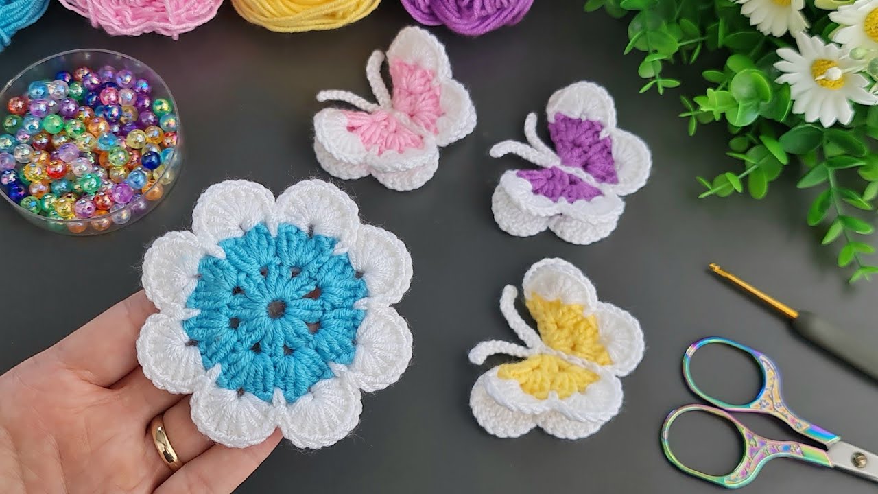 Make MONEY with This SUPER EASY Crochet Mini Butterfly Keychain! 🥰 Sell and give as a gift.