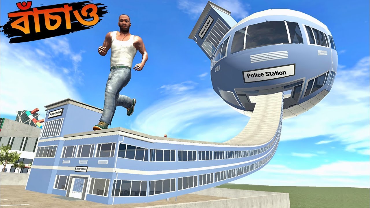 Franklin এর শহরে চলে এলো Moon Police Station 😱😳 || Indian Bike Driving 3d 