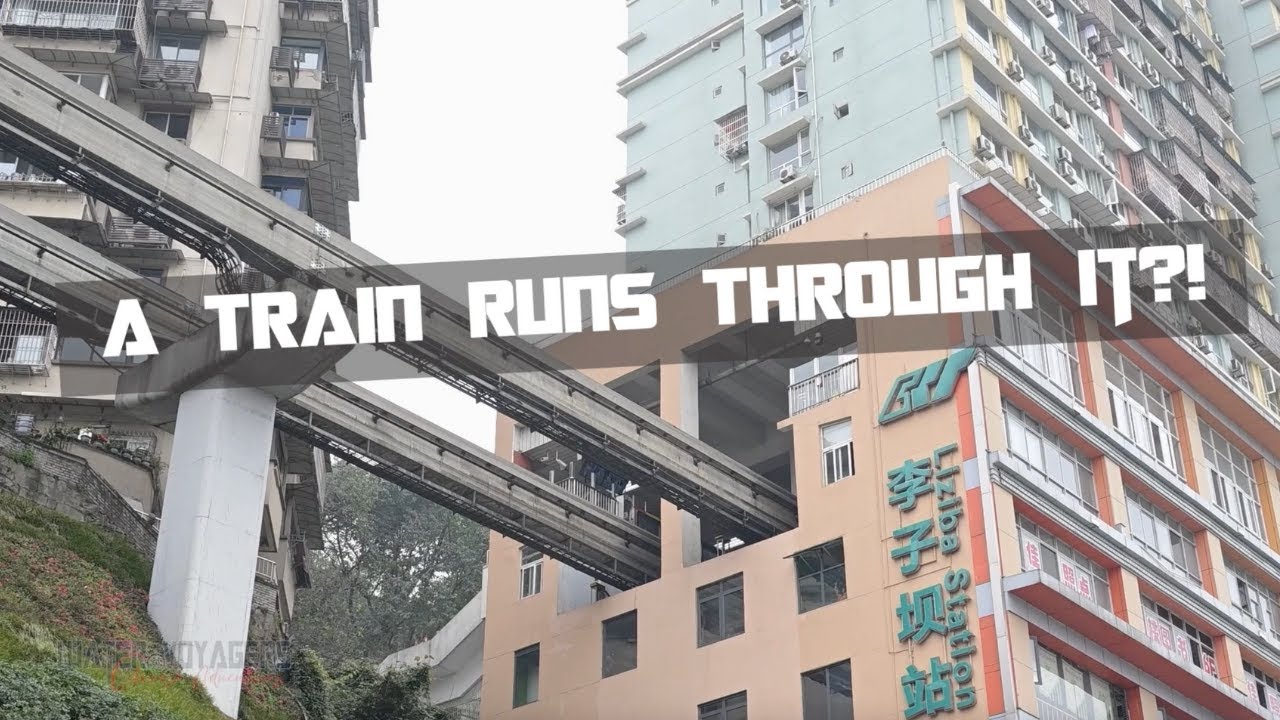 Liziba Station Where Trains Glide Through Skyscrapers #TravelShow #chinatravel
