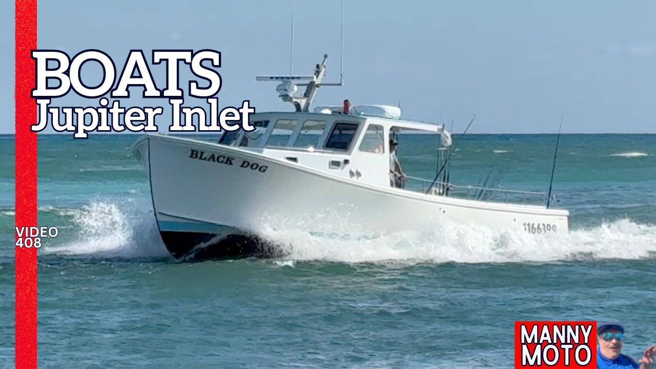 Jupiter Inlet, Florida, Boat Watching.Video 408.