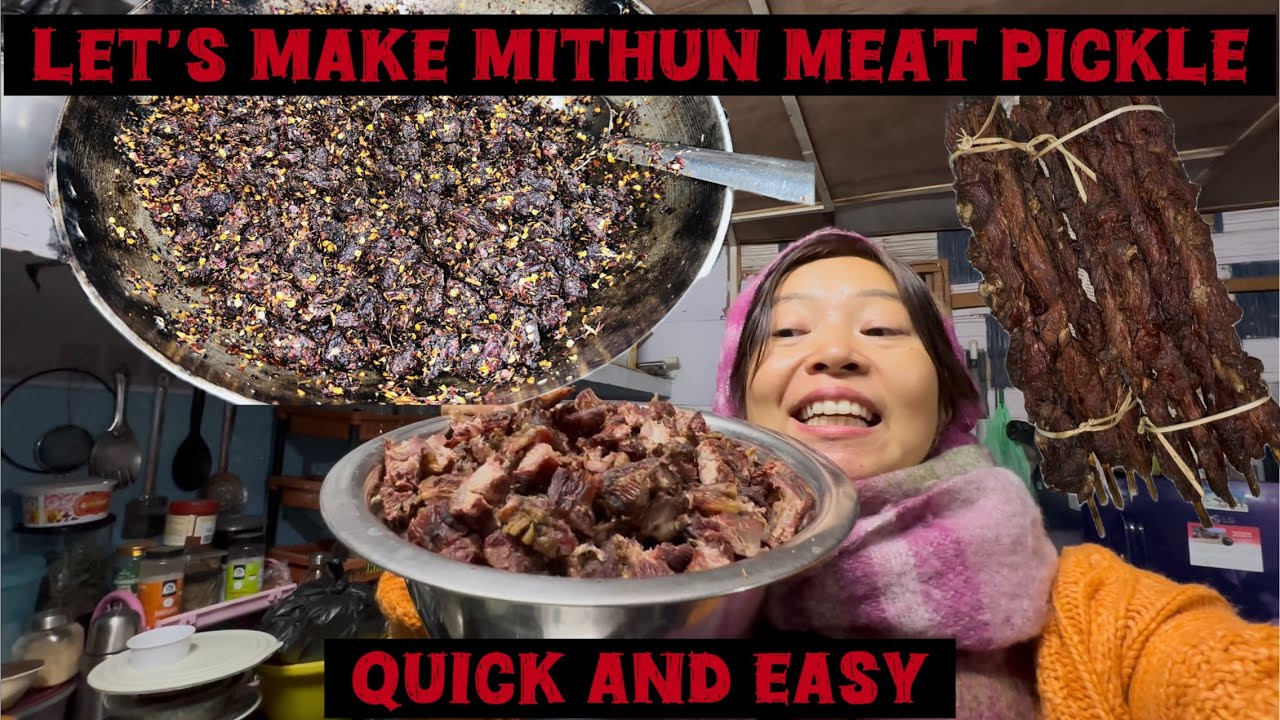 Let&rsquo;s make Mithun Meat Pickle With Me😁 | Quick And Easy Recipe 👍 