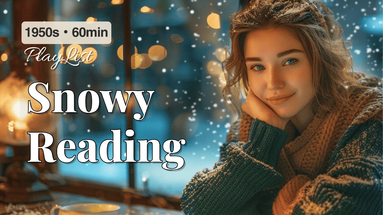 Snowy Window Café Jazz – Quiet Night Reading | 60min • for Focus & Wind-Down (1950s)