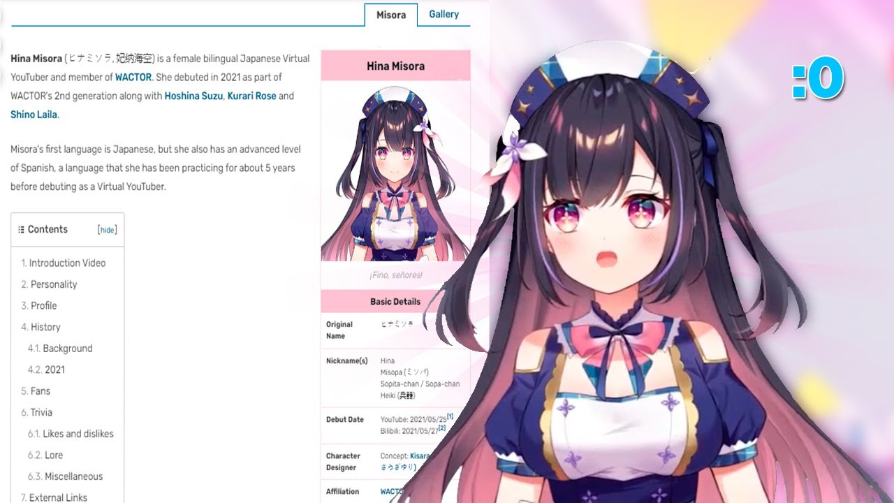Hina Misora descubre que tiene Wikipedia