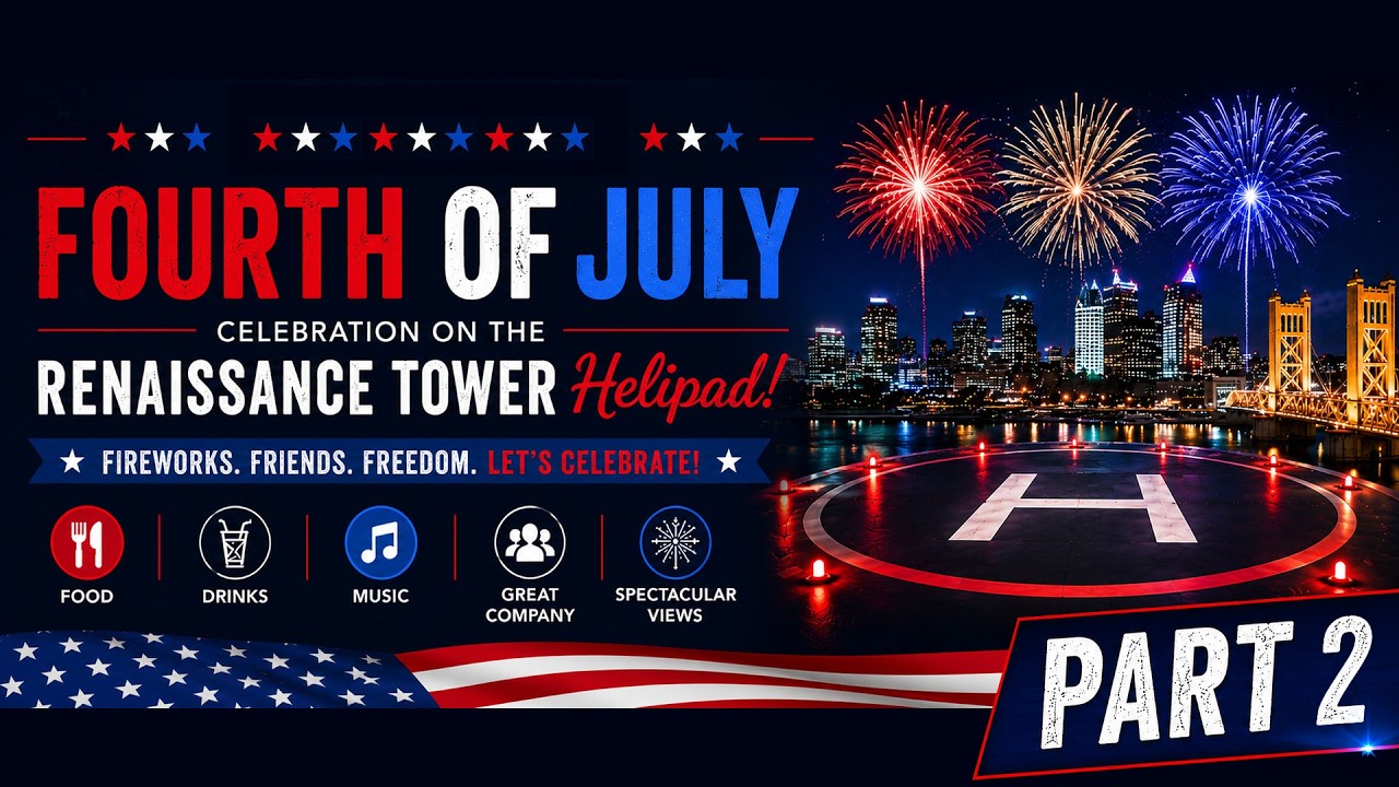 An Epic Fourth of July Celebration on a Sacramento Downtown Helipad!