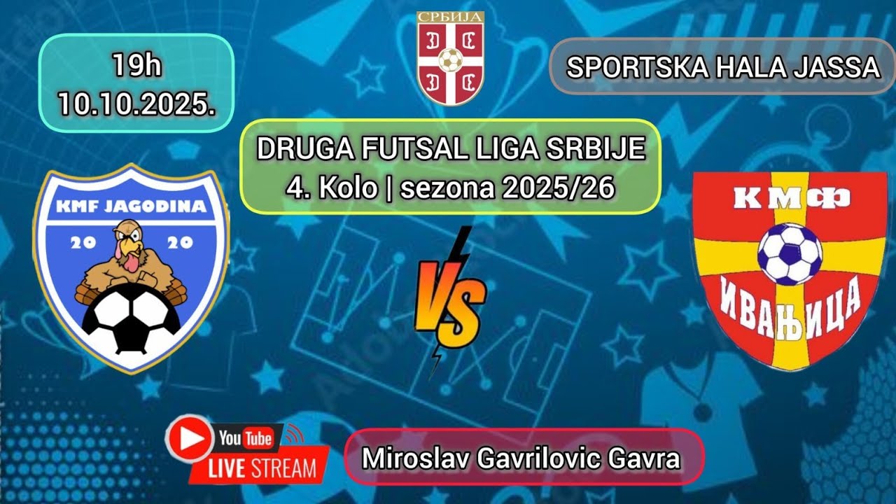 KMF JAGODINA-KMF IVANJICA Druga futsal liga Srbije 4.kolo