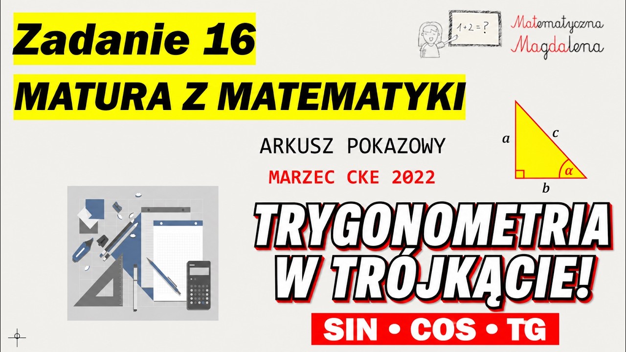 Zad. 16 MARZEC CKE 2022 - Matura z matematyki - Poziom podstawowy - Formuła 2023