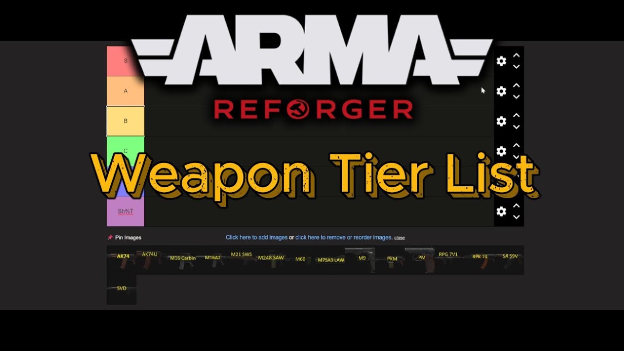 Рейтинг оружия Arma Reforger