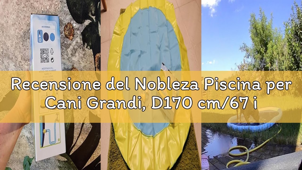 Recensione del Nobleza Piscina per Cani Grandi, D170 cm/67 in, Piscina Cane di Taglia Grande, Tappet