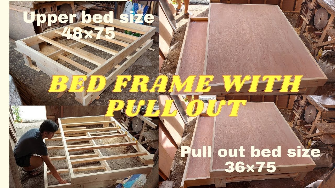 How to make | UPPER BED FRAME with pull out SINGLE BED