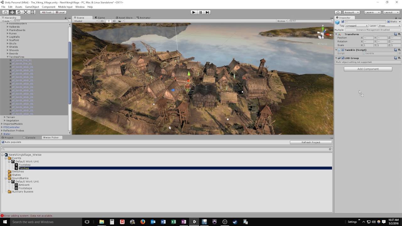 Wwise and Unity: Ambient Sound Sources, Part 2