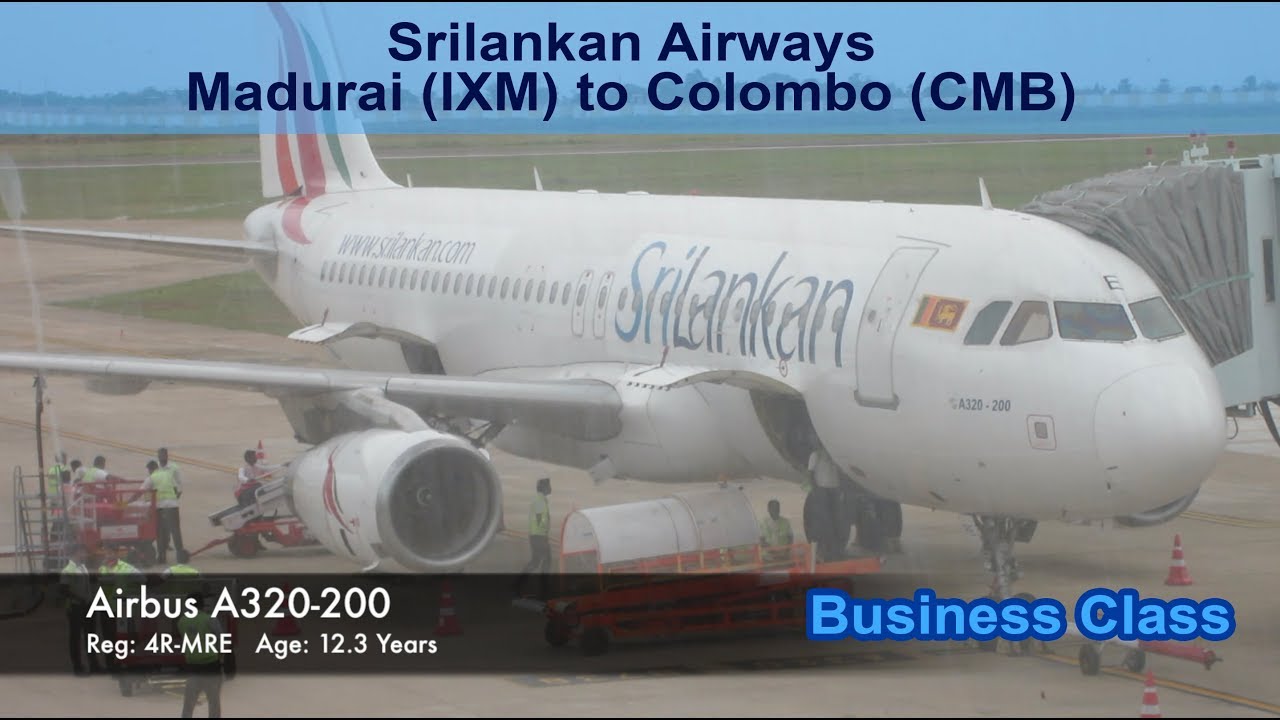 Srilankan Airways - Business Class - Madurai-Colombo  (IXM-CMB) - UL140