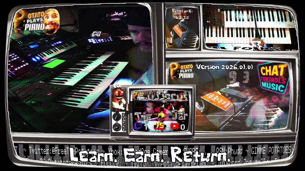 Video Game Music Piano Cover Improv Live Tutorial 80s Retro TV Movies Gaming Potato Plays Piano 🥔🎹