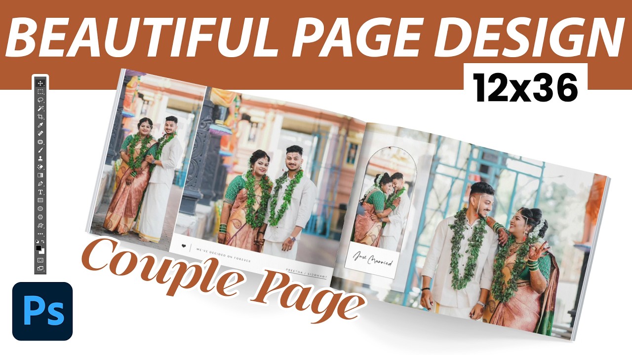 Couple Wedding Album Page Design In Photoshop
