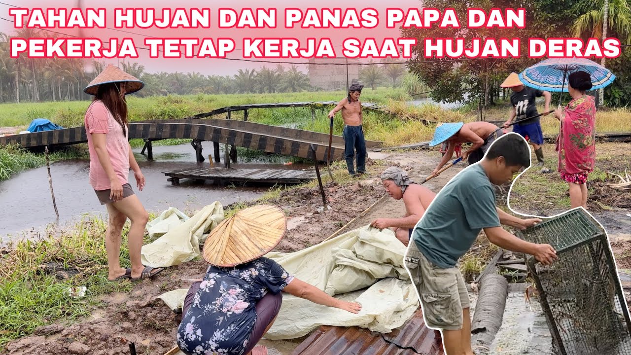 HUJAN DERAS PENGECORAN JALAN DI DEPAN MASIH DI LANJUTKAN SAMPAI SELESEAI