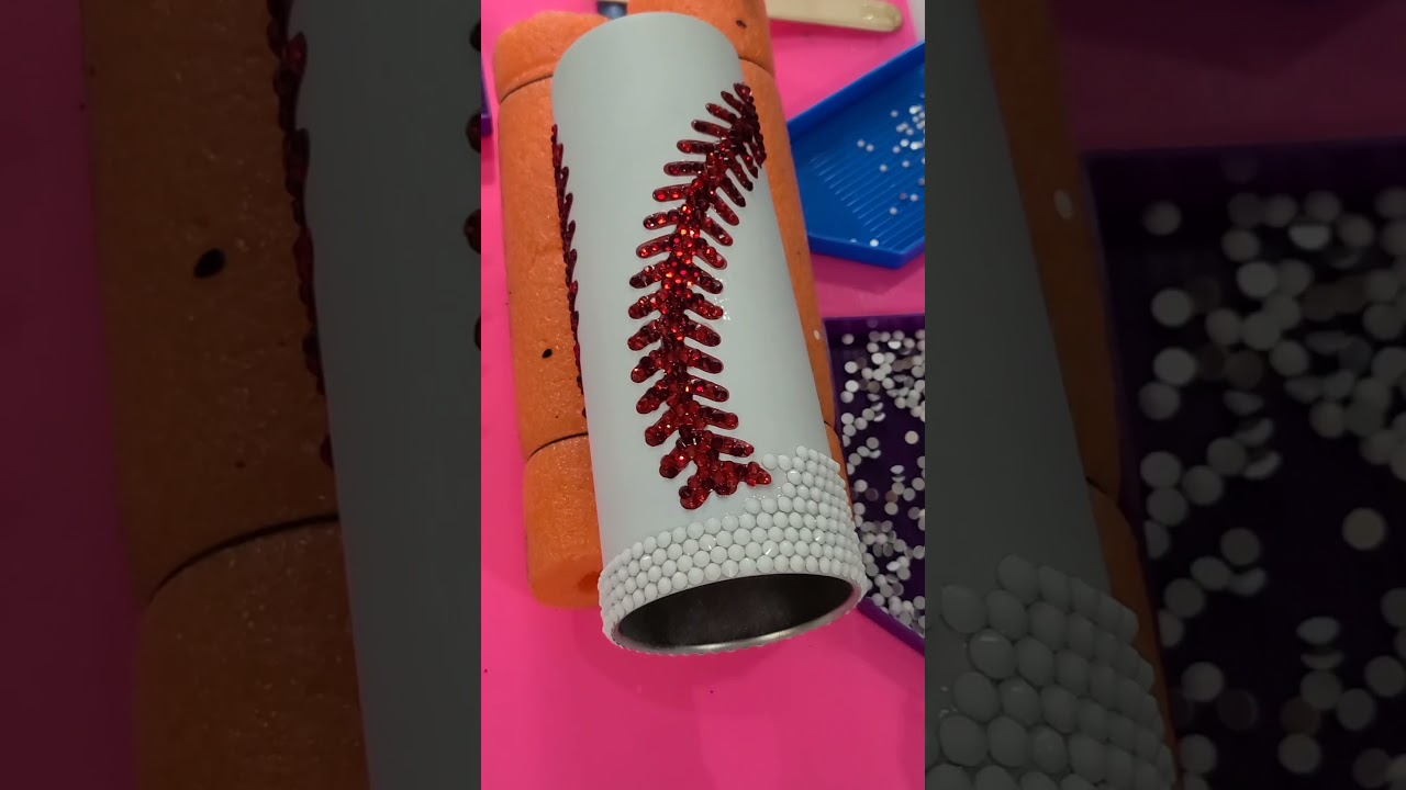 softball rhinestone tumbler