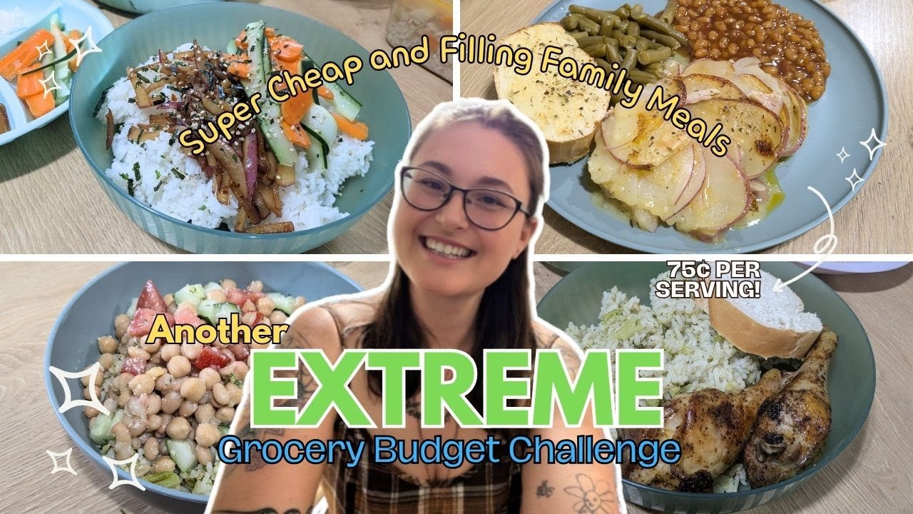 Обеды за 75 центов // Бюджетный конкурс на продукты за 20 долларов // Дешевые семейные обеды