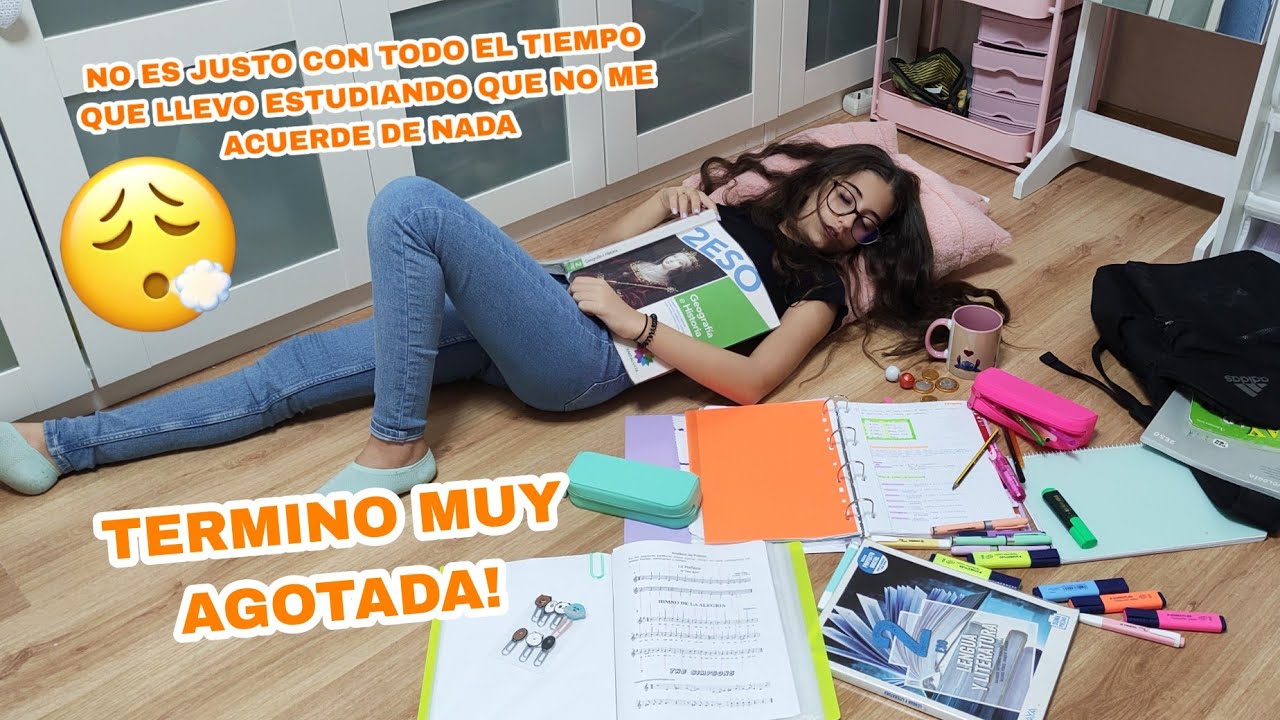 Rutina de una tarde de estudios 📒📖me quedo dormida estudiando