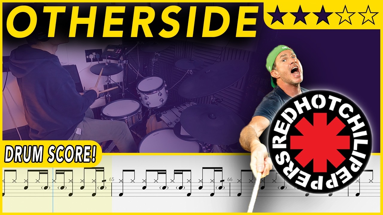 Otherside - Red Hot Chili Peppers | DRUM SCORE Sheet Music | #648 DRUMSCRIBE