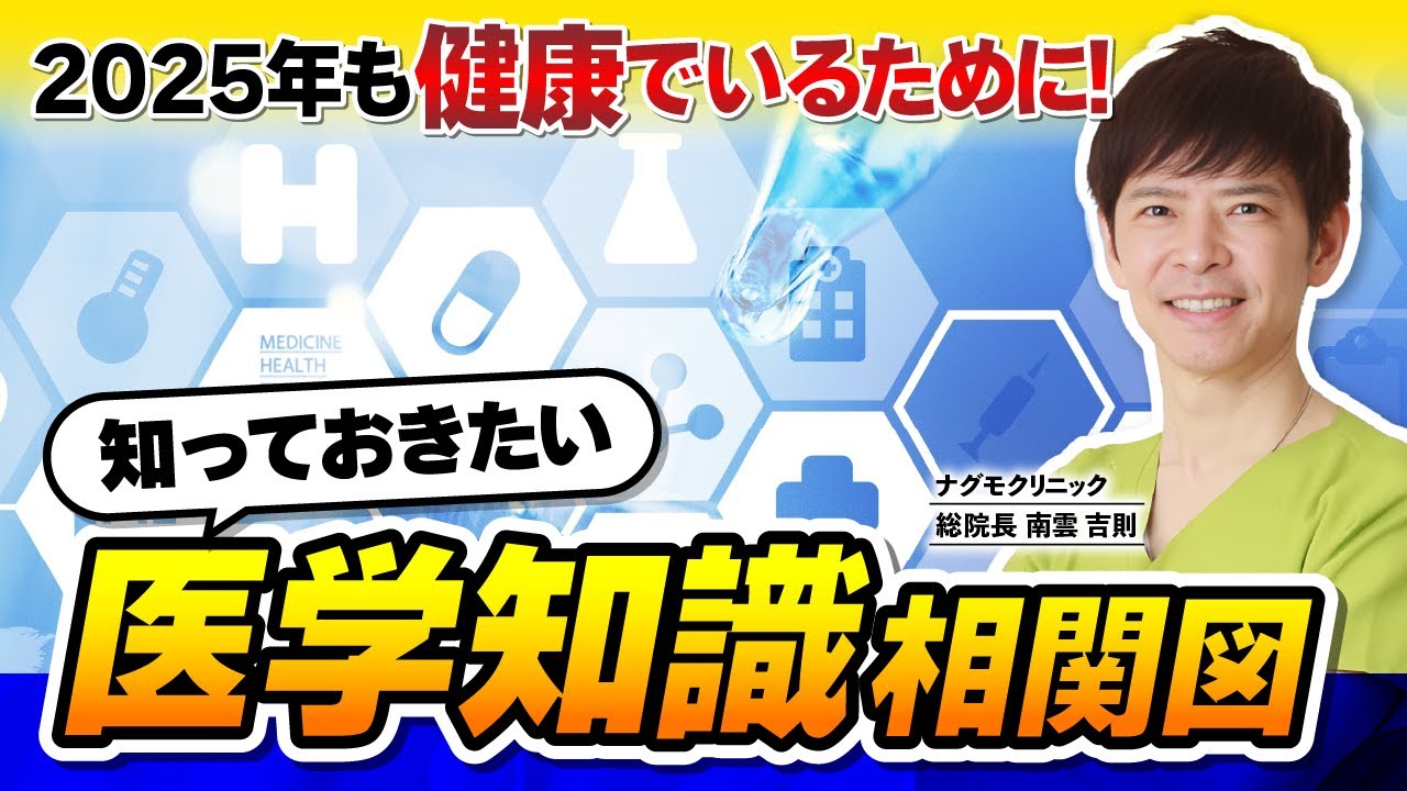 【完全保存版】健康な1年を過ごすために知っておきたい医学知識相関図（がん予防・若返り・ダイエット・mTOR・NMN・ナグモクリニック・予防医療）