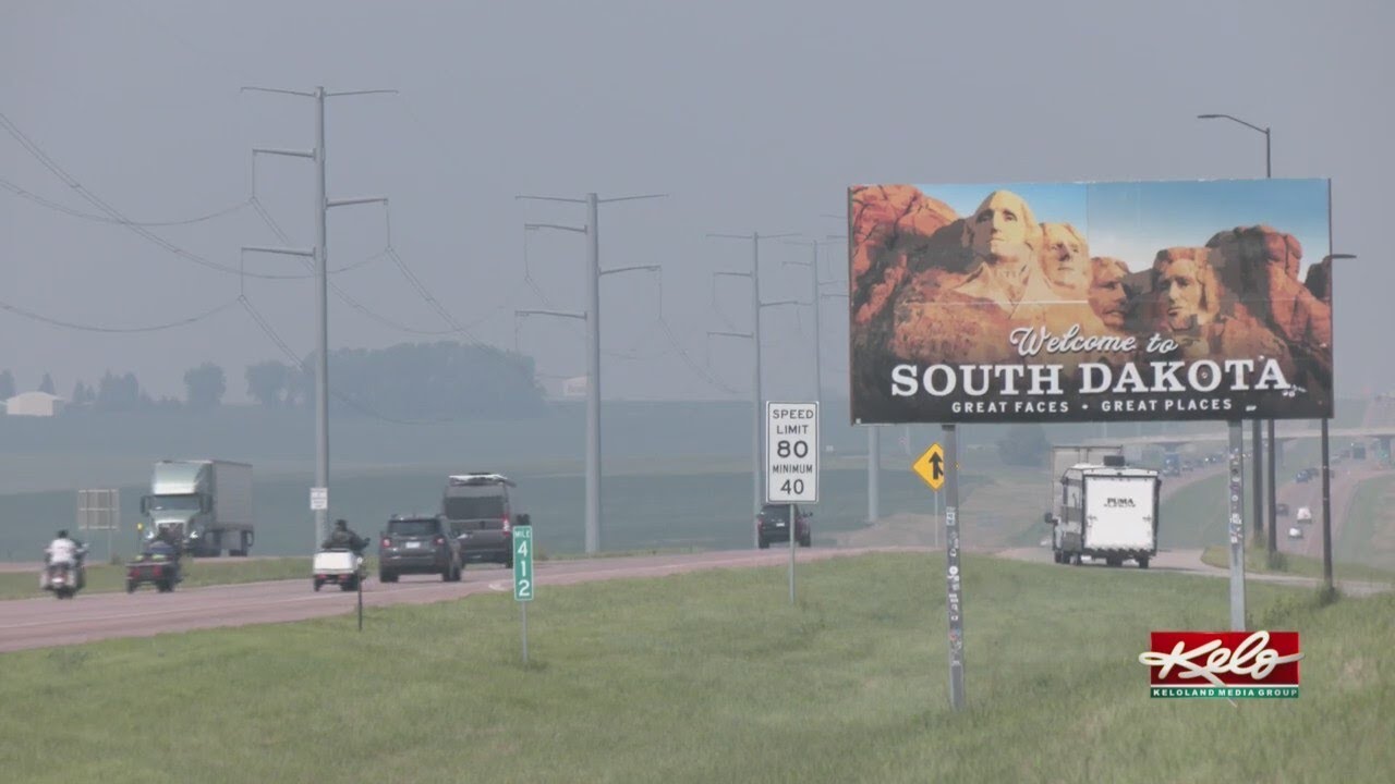 Sturgis bikers at the border