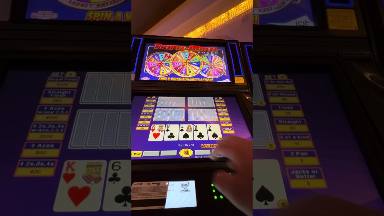 $35 per spin Triple Double Bonus Triple Wheel video poker! Bronze wheel? Silver wheel? Gold wheel?