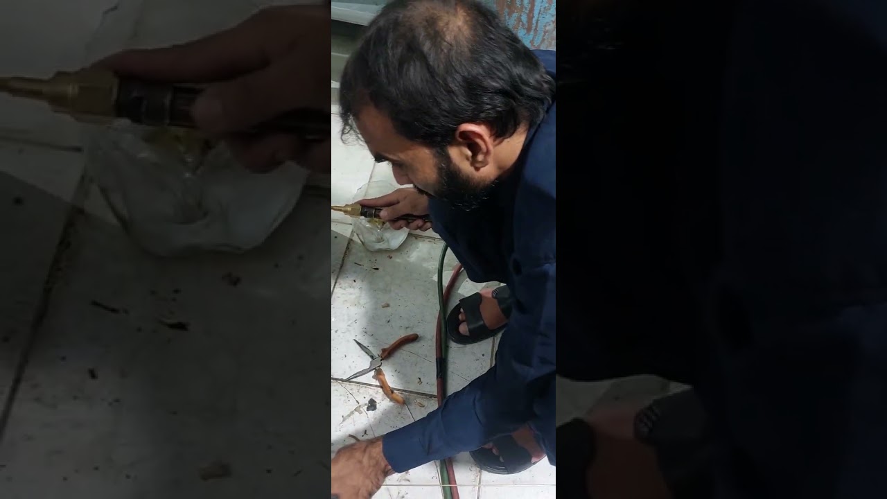 Refrigerator leak repairing &Gas charge #acrepair #airconditioning 