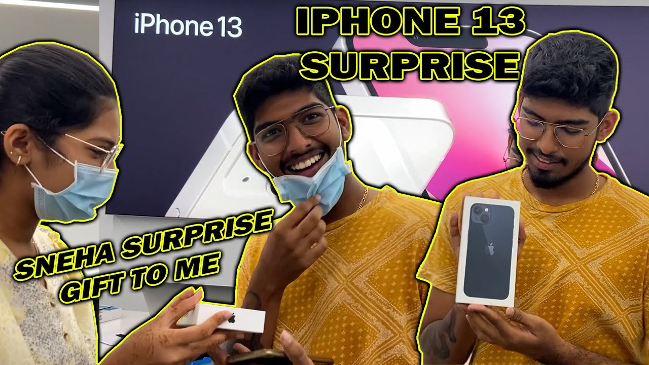 SNEHA SURPRISED ME WITH A NEW IPHONE 13 ||UNEXPECTED GIFT || ||#Justbanana @sneholic