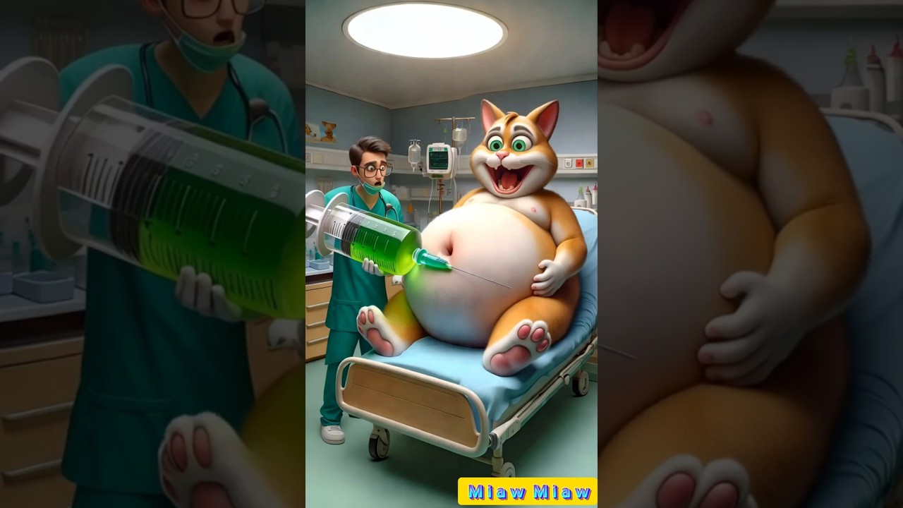❤️Evolution of baby: Pregnant Cat on hospital with Doctor 😍🥰 Miaw Miaw✅ #cat #cute #love #shorts