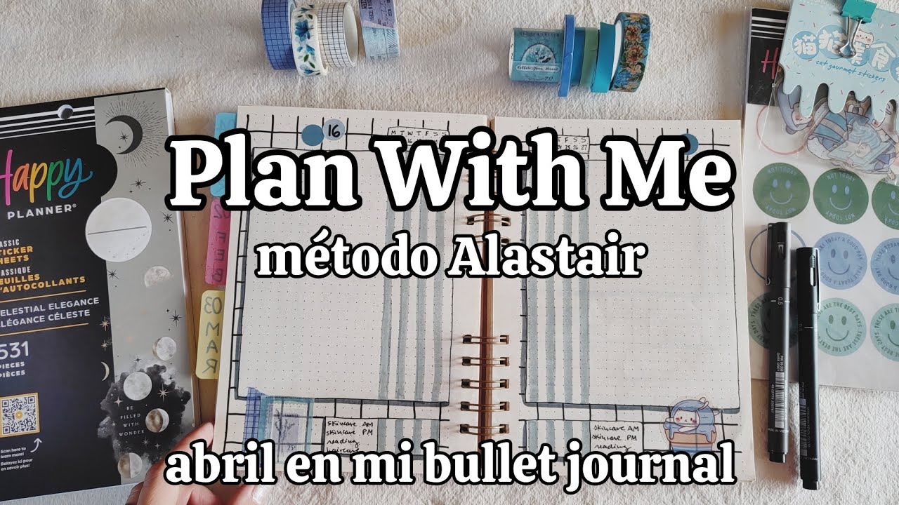 Planifica conmigo el mes de abril usando el método Alastair en mi bullet journal